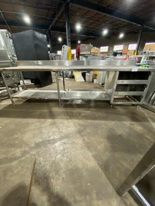 Solid Stainless Steel Work Top/ Prep Table! With Storage Space Underneath! On Legs!