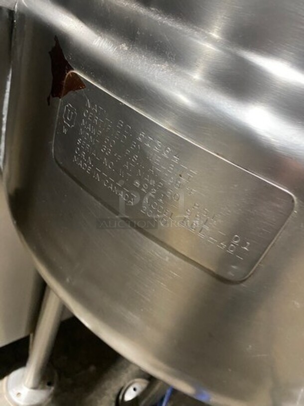 GREAT! Cleveland Range Floor Style Self-Contained Soup Kettle! All Stainless Steel! On Legs! WORKING WHEN REMOVED! Model: KGL40 SN: WT492199L01 - Image 10 of 11