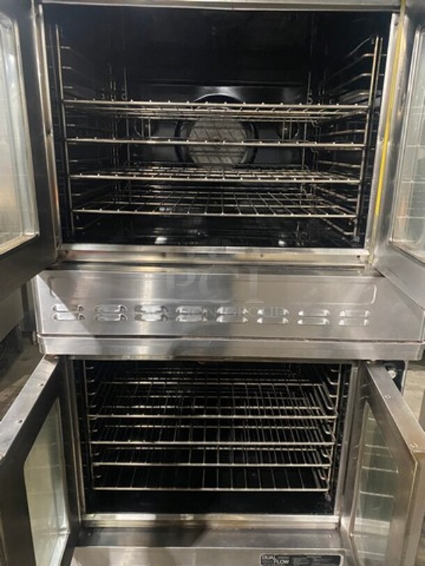 BEAUTIFUL! Blodgett Commercial Double Deck Natural Gas-Powered Full-Size Convection Ovens! With View Through Doors! With Metal Oven Racks! With Thermostatic Controls! On Legs! 2 X Your Bid Makes One Unit! - Image 8 of 11