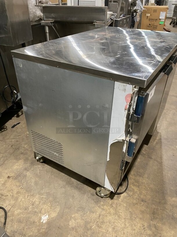 2017 Cool Tech Commercial 2 Door Lowboy/Worktop Freezer! All Stainless Steel! On Casters! MODEL CUST-48LB-F SN: 64417 120V - Image 4 of 11