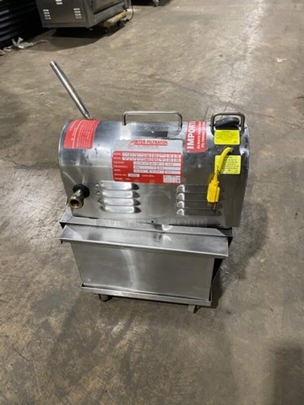 DON'T REGRET IT! NICE, R.F. HUNTER Stainless Steel Commercial Portable Oil Filtration System! MODEL HF80 110-115V/60HZ/ 1 Phase - Image 3 of 8