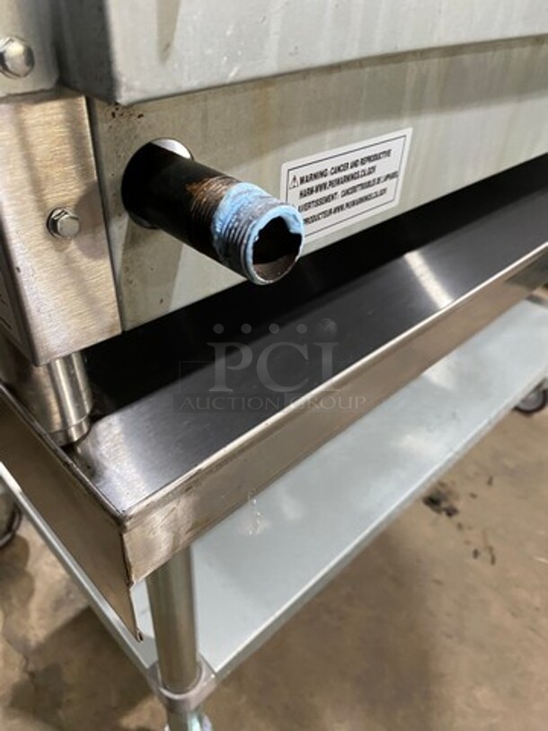 WOW! LATE MODEL! Entree Commercial Natural Gas Powered Flat Top Griddle! With Back And Side Splashes! On Equipment Stand! All Stainless Steel! On Casters! Model: GR48N SN: 21041176V - Image 9 of 9