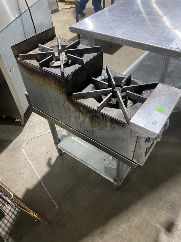 Star Ultra Max Stainless Steel Commercial Natural Gas Powered Two Tier Multi Step 2 Burner Range! ON Equipment With Legs With undershelf! MODEL:600TB3012G! - Image 6 of 7