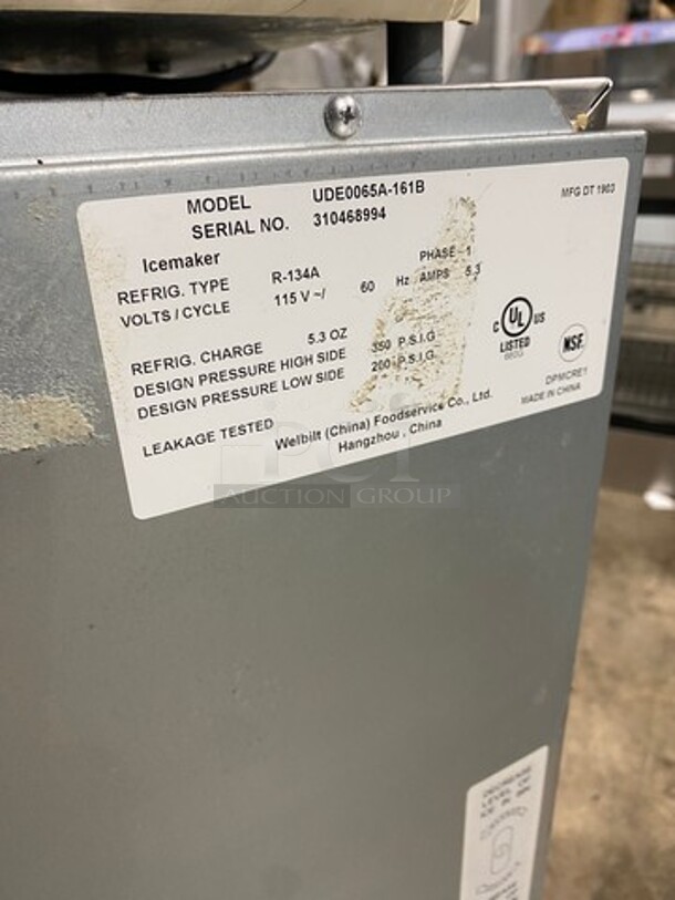 Manitowoc Commercial Undercounter Ice Maker Machine! All Stainless Steel! On Legs! Model: UDE0065A161B SN: 310468994 115V 60HZ 1 Phase - Image 7 of 8