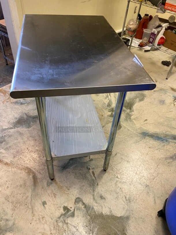 Hally Solid Stainless Steel Work Top/ Prep Table! With Storage Space Underneath! On Legs! - Image 4 of 7