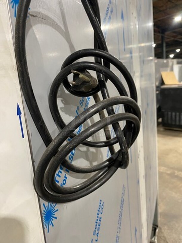 COOL! NEW! OUT OF THE BOX! SLK Commercial 2 Door Reach In Freezer Merchandiser! With View Through Doors! With Racks! All Stainless Steel! Model: SB147V SN: 1812000039 110V - Image 10 of 10