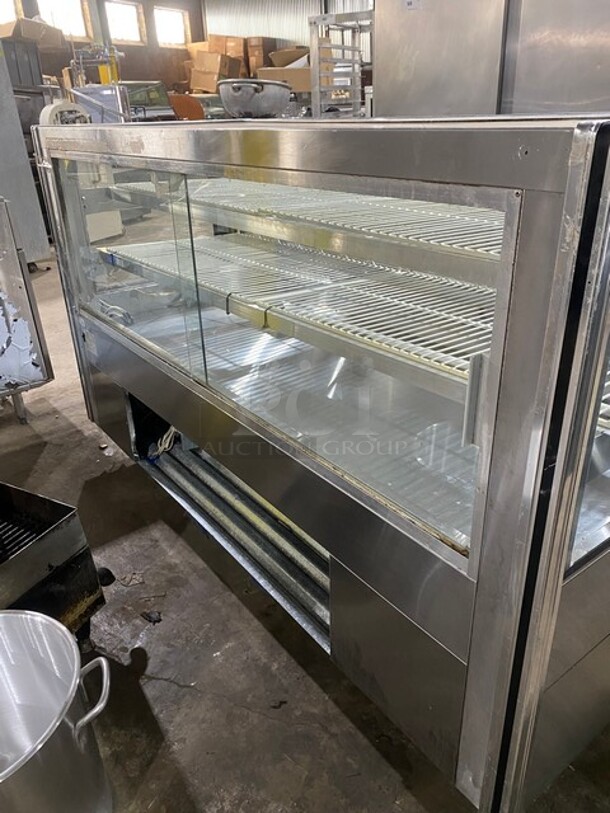NICE! Bari Leader Commercial Dry Bakery Display Case/Merchandiser! All Stainless Steel! With Poly Coated Racks! With Sliding Rear Door Access! 115V 1 Phase! Model: CBK77 D SN: PU11M0072B! - Image 4 of 8