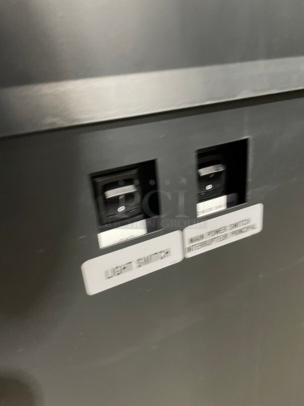 NICE! Structural Concepts Starbucks Style Refrigerated Open Grab-N-Go Display Case! With Glass Enclosed Merchandiser Showcase On Top! On Legs! 220V 1 Phase! Model: SBZ6652DR SN: 1034517 KU323310! Working When Removed!
 - Image 9 of 10