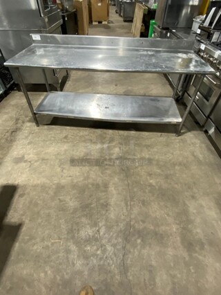 Stainless Steel Commercial Worktable with Backsplash and Undershelf