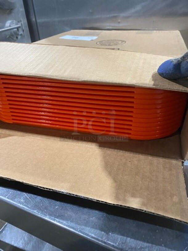 NEW! IN THE BOX! Cambro Orange Poly Food Serving Trays! - Image 4 of 8