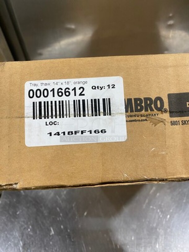 NEW! IN THE BOX! Cambro Orange Poly Food Serving Trays! - Image 2 of 7