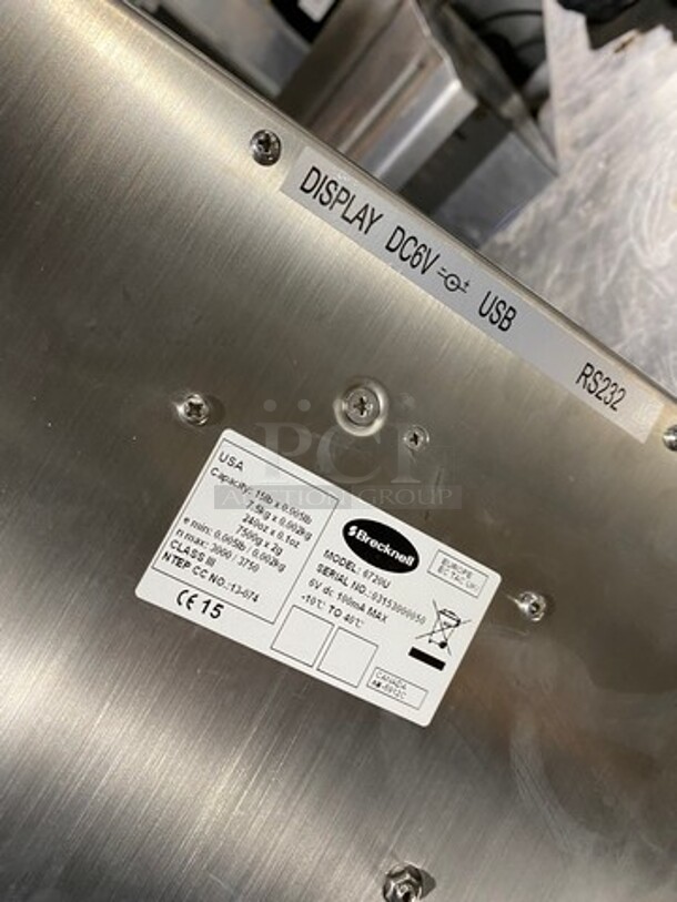Brecknell Commercial Countertop Digital Weight/Price Scale! Model: 6720U SN: 03153000050 - Image 6 of 6
