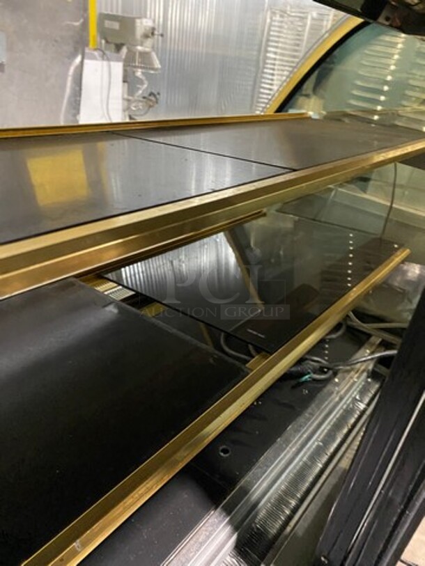 FAB! Kinco Refrigerated Bakery Display Show Case Merchandiser! With Front Curved Glass! With Marble Top & Bottom! With 2 Sliding Rear Access Doors! Model: 3 110V 60HZ 1 Phase - Image 6 of 9