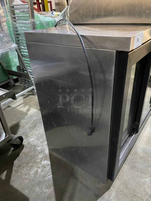 Beverage Air Commercial Refrigerated 2 Door Bar Back Cooler! With View Through Doors! Poly Coated Racks! Stainless Steel Body! Model: BB48GSY-1-S-27-LED SN: 11507923 115V 60HZ 1 Phase - Image 3 of 7