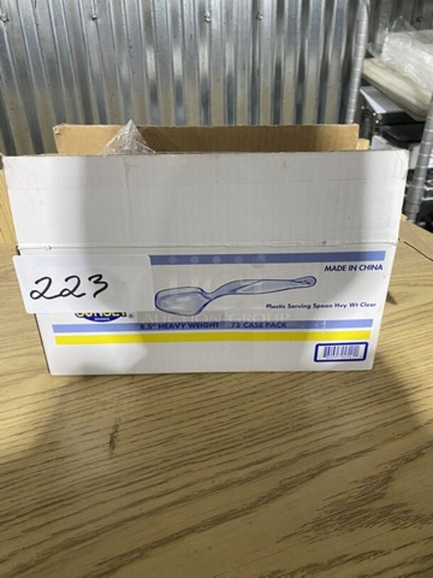 Clear White Platic Serving Spoon! - Image 1 of 6