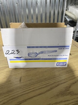 Clear White Platic Serving Spoon!