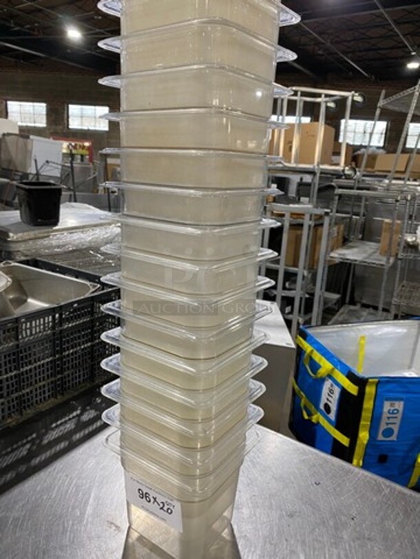 Cambro Clear Poly 1/6x6" Food Containers! 20x Your Bid! - Image 2 of 6