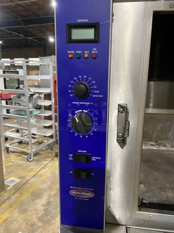 Stellar Steam Commercial Electric Powered Steamer! All Stainless Steel! On Commercial Castors! MODEL CAPELLA SN:021206078 208V - Image 6 of 9