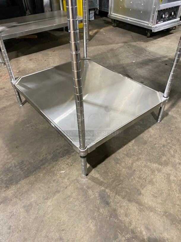 Commercial Worktop/ Prep Top Table! With Back Splash! With Storage Area Underneath! Solid Stainless Steel! On Legs! - Image 7 of 8