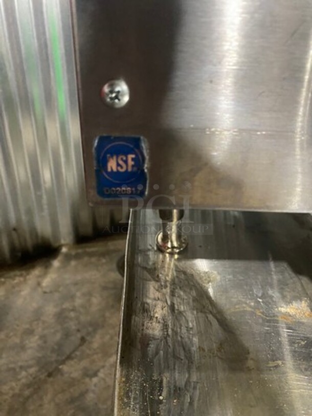 Vulcan Stainless Steel Commercial Natural Gas Powered Mirror Shine Flat Top Griddle! With Back & Side Splashes! On Equipment Stand! On Casters! - Image 10 of 11