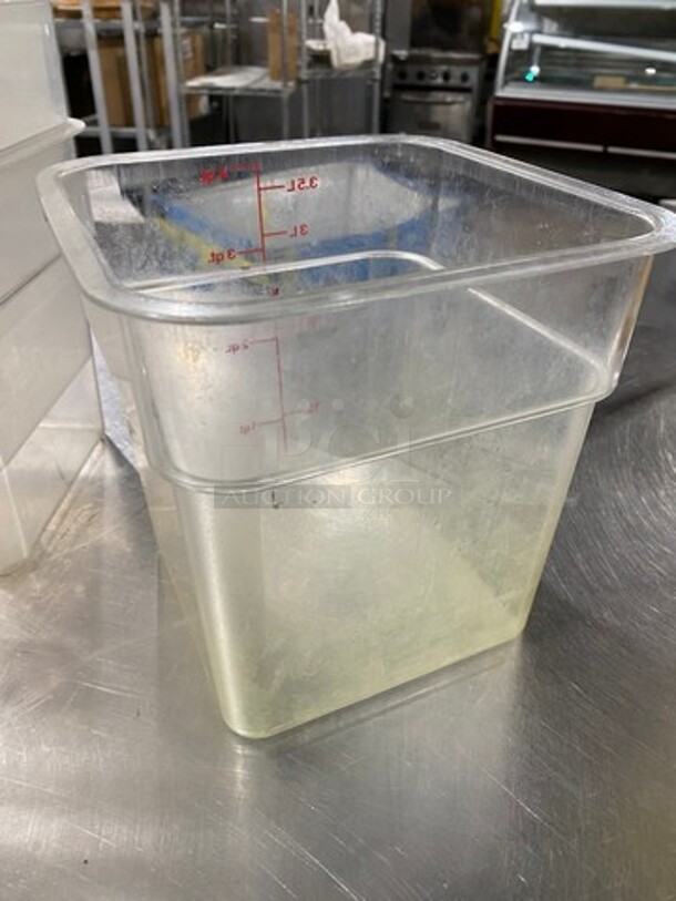 Cambro 4Qt Clear Poly Food Containers! 20x Your Bid! - Image 3 of 6