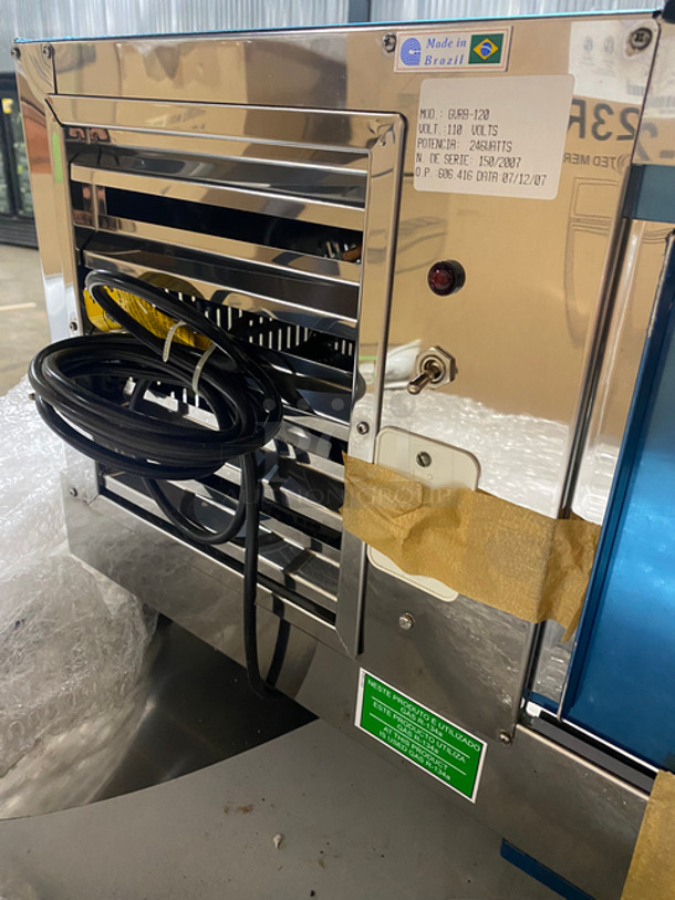 AWESOME! MUST HAVE! BRAND NEW! IN THE BOX! Diamond Commercial Countertop Refrigerated Sushi Display Case Merchandiser! With Curved Glass! Stainless Steel Body! On Small Legs! Model: GVRB120 - Image 7 of 9