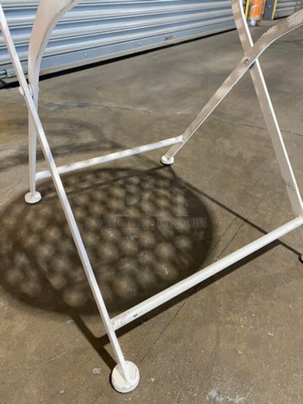 White Metal Foldable Patio Chairs! 10x Your Bid! - Image 6 of 6