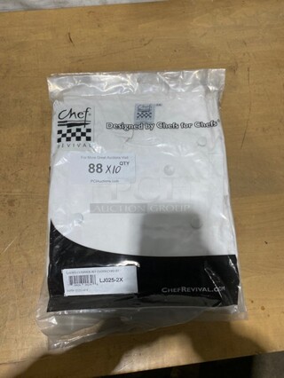 NEW! Chef Revival 2X White Chef Coats! 10X Your Bid! 