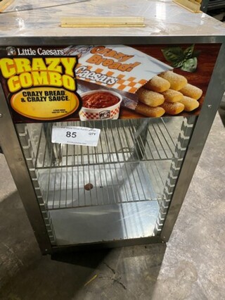 Wisco Commercial Countertop Food Warming Display Case! With Metal Racks! Glass All Around Showcase Style! Model: 00925W073 SN: 1744 120V
