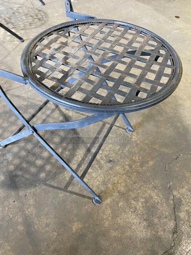 Black Metal Foldable Patio Chairs! 10x Your Bid! - Image 5 of 6