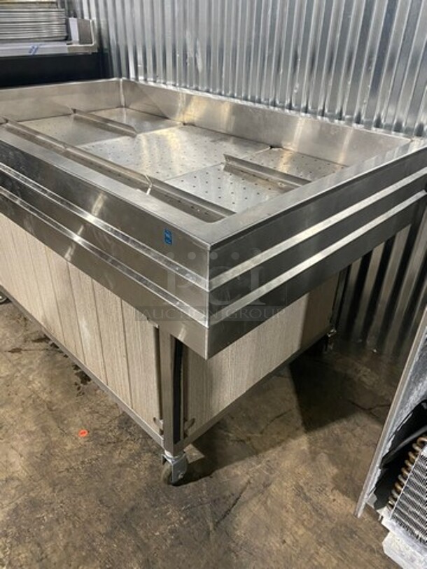 Commercial Cold Pan/Fresh Fish Display Case! All Stainless Steel Top! On Casters! - Image 2 of 9