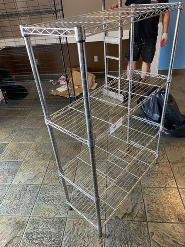 Commercial Metal 4 Tier Shelf! On Legs! BUYER MUST DISMANTLE! PCI CANNOT DISMANTLE FOR SHIPPING! PLEASE CONSIDER FREIGHT CHARGES! - Image 2 of 5