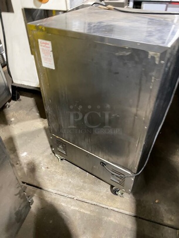Perlick Commercial Undercounter Single Door Reach In Cooler! Solid Stainless Steel! On Casters! Model: HC24RS SN: 690652 115V 60HZ 1 Phase - Image 4 of 8
