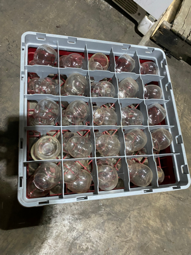 1 Crate Of Small Round Wine Glasses! Perfect For Mini Margaritas! 1 Crate Of Small Round Glass Cups! Perfect For Shots! Includes Poly Crates! 2x Your Bid! - Image 4 of 6