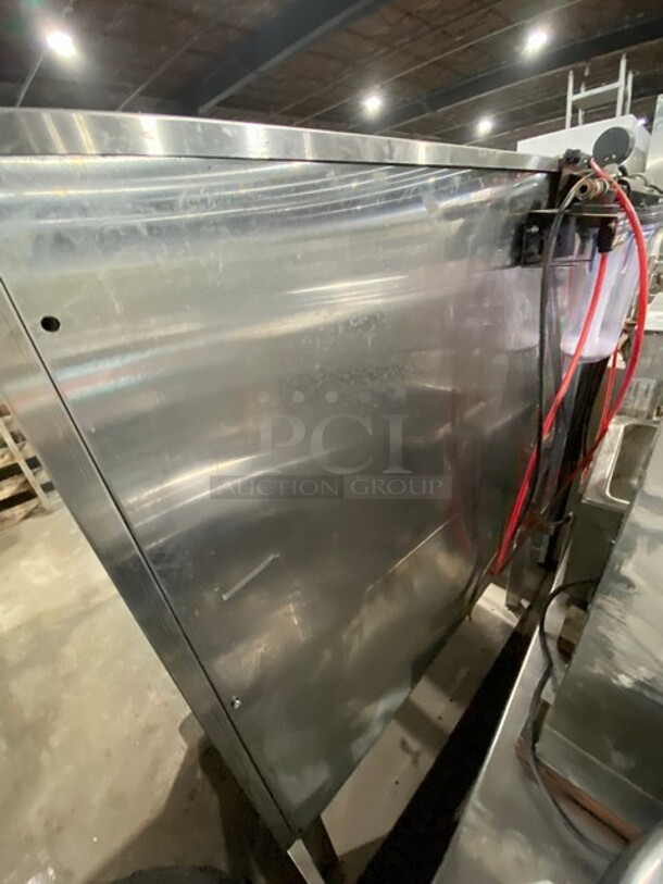 AMAZING! Electrolux Air-O-Steam Touchline Series Natural Gas Powered Combi Oven! All Stainless Steel! With Metal Oven Racks! On Stand With Storage Shelf! 120V 1 Phase! Model: AOS102GTP1 SN: 20404001! - Image 4 of 9