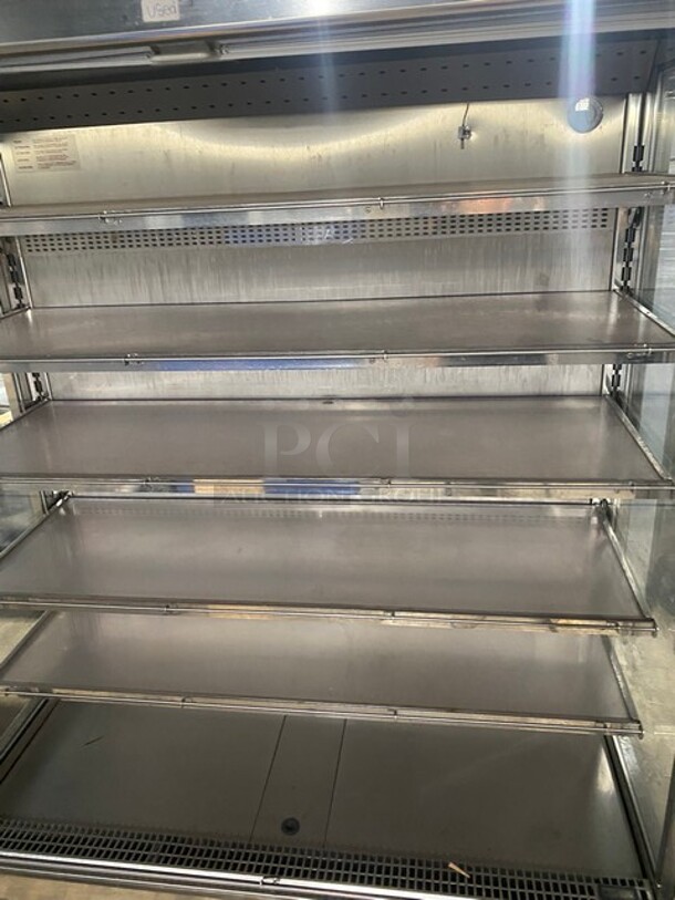Langer All Stainless Steel Commercial Refrigerated Grab N Go Open Merchandiser! On Casters!  - Image 5 of 9