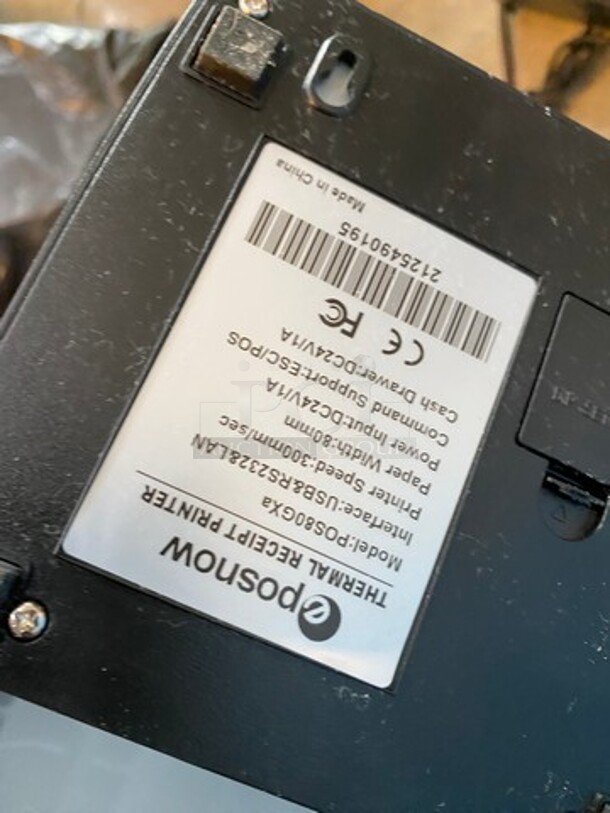 ALL ONE MONEY! Epson Countertop Thermal Receipt Printer! WORKING WHEN REMOVED! Model: POS80GXA SN: 2125490195 - Image 4 of 5