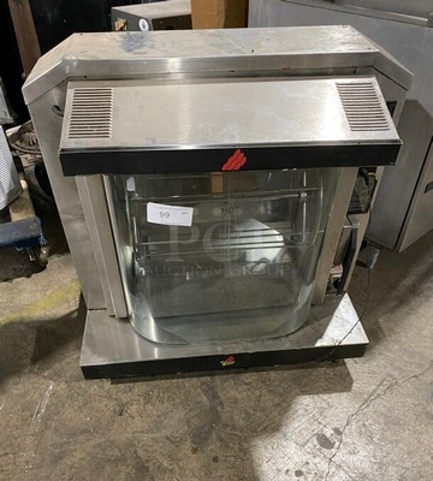 Giles Commercial Electric Powered Countertop Rotisserie Oven Machine! With View Through Front And Back Access Doors! Stainless Steel! Model: CR5 SN: L108059903 208V 60HZ 3 Phase