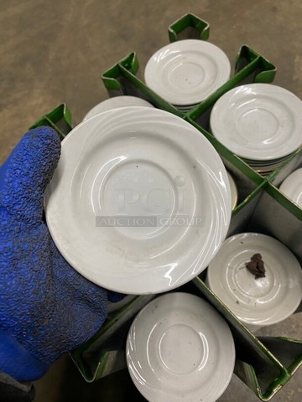 ALL ONE MONEY! DAD White Ceramic Plates! Includes Metro Dish Transport Cart! On Casters! - Image 7 of 8