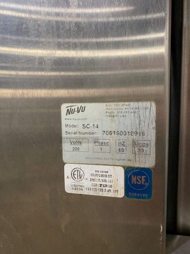 SWEET! Nuvu Commercial Dual Cabinet Cook-N-Hold Oven! All Stainless Steel! Model SC14 Serial 706150010916! 208V 1Phase! WORKING WHEN REMOVED! - Image 6 of 9