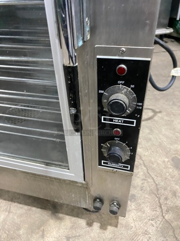 AWESOME! Nuvu Commercial Double Deck Baking Oven/Proofer Combo! With View Through Doors! All Stainless Steel! Model OP2FM Serial 00215468120200010001! 208V 3Phase! On Casters! WORKING WHEN REMOVED! - Image 10 of 11