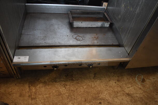 American Range Stainless Steel Commercial Countertop Natural Gas Powered Flat Top Griddle. 36x30x13 - Image 2 of 6