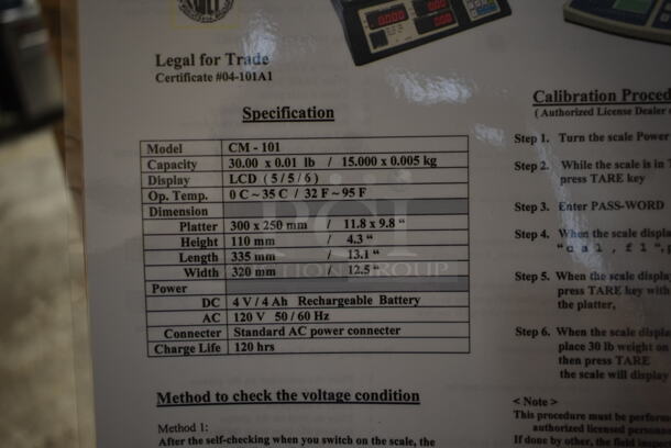 2 BRAND NEW IN BOX! Penn CM-101 Metal Countertop Scales. 2 Times Your Bid! - Image 5 of 5