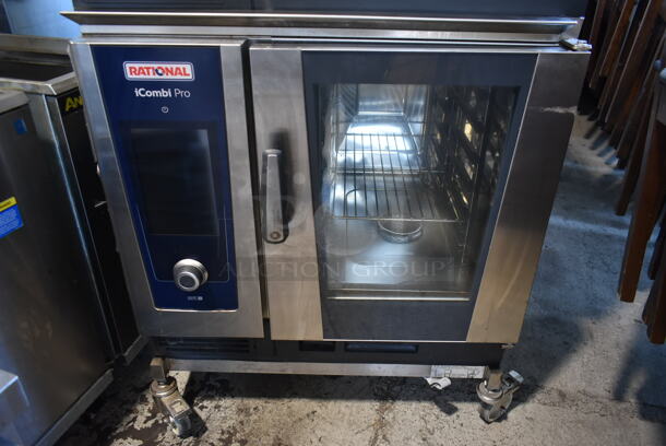2 2020/2021 Rational LM100BE.A iCombi Pro Stainless Steel Commercial Electric Powered Combi Convection Ovens w/ View Through Doors and Metal Oven Rack on Commercial Casters. 208/240 Volts. 2 Times Your Bid! - Image 3 of 12