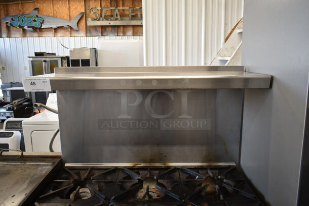 Cook Rite Stainless Steel Commercial Propane Gas Powered 6 Burner Range w/ Oven, Over Shelf and Back Splash on Commercial Casters.  - Image 3 of 7