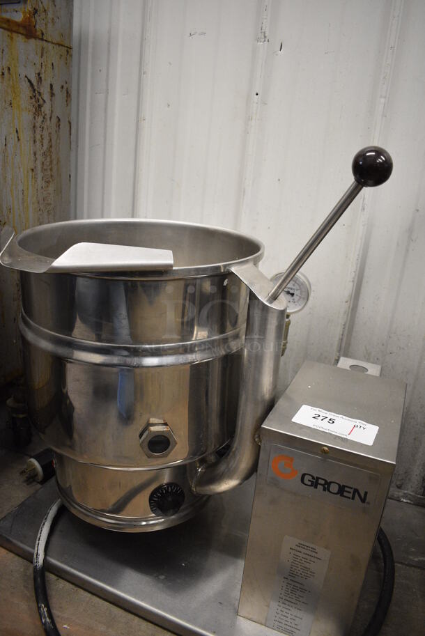 Groen Model TDB/7-20 Stainless Steel Commercial Countertop Electric Powered 20 Quart Tilting Steam Kettle. Includes Manual. 208/240 Volts, 3 Phase. 25x20x27 - Image 9 of 10