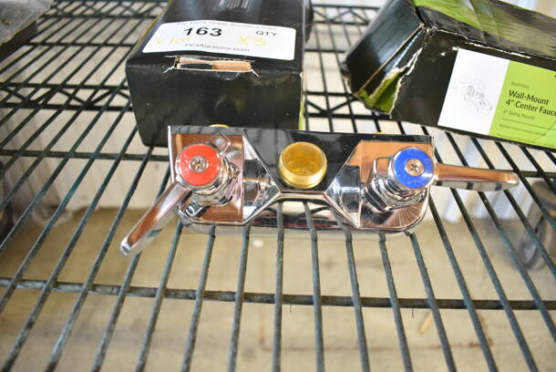 3 BRAND NEW SCRATCH AND DENT! Items; 2 Regency Wall Mount Faucet with 6" Swing Spout and 4" Centers, Stainless Steel Handles, . 3 Times Your Bid! - Image 3 of 5