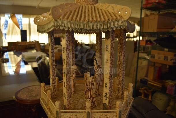 2 VINTAGE Hand Carved Chinese Bone Statues That Weave a Tale of Women Waiting for Their Warriors To Return Home and Warriors Being at War and Reminiscing About the Pleasures of Home. 2 Times Your Bid! - Image 8 of 10