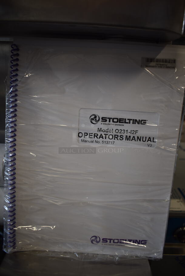BRAND NEW! 2022 Stoelting O231-30912F Commercial Stainless Steel Air Cooled Soft Serve Ice Cream Machine With 2 Hoppers. Includes Box of Commercial Casters, Operators Manual And Cleaning Supplies. 208-230V, 3 Phase. Tested And Working!  - Image 5 of 12