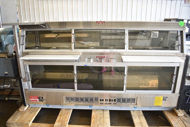 BRAND NEW SCRATCH AND DENT! Custom Deli's Inc ILW8CBSS Metal Commercial Floor Style Warming Display Case Merchandiser. 120/208 Volts, 3 Phase.  - Image 7 of 11